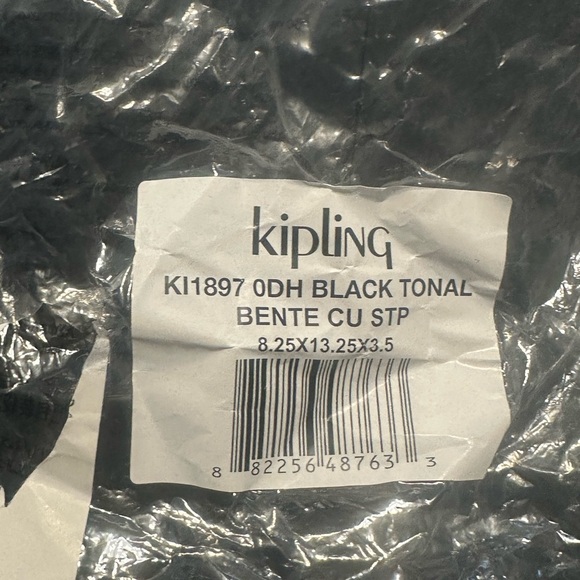 New Kipling Black Bente sling bag - Picture 3 of 7